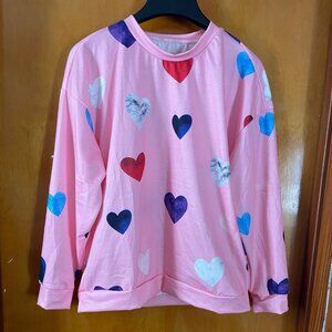 Pink heart blouse